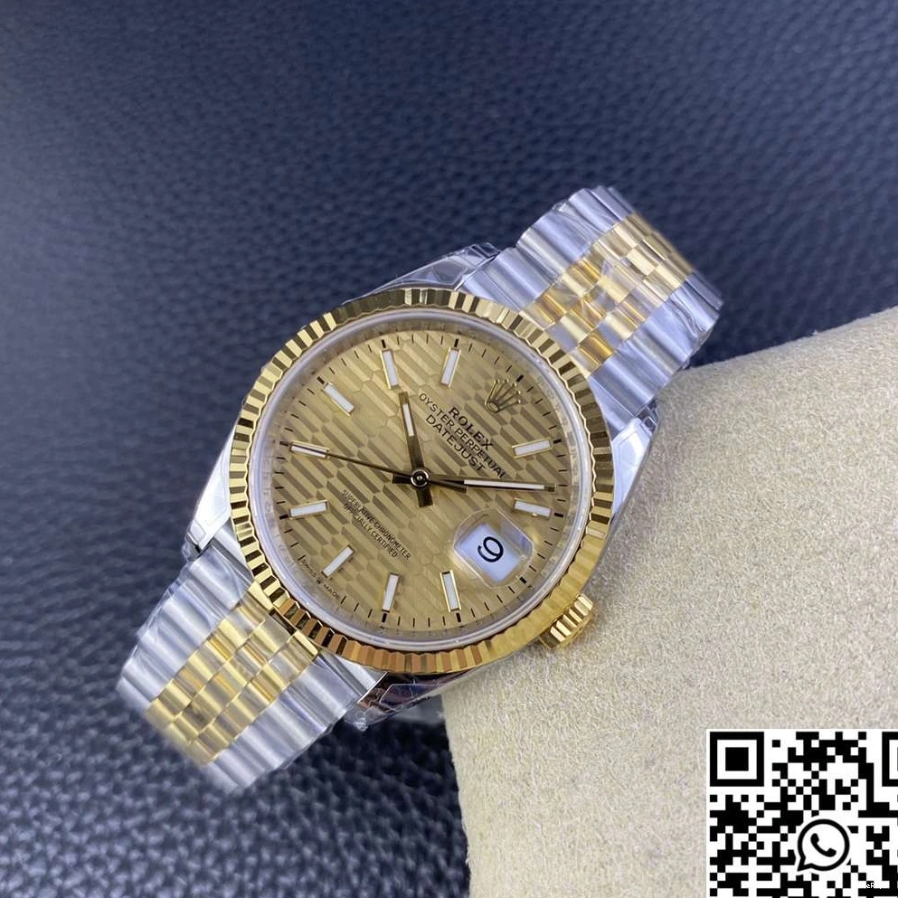 Hourmarker M126233 Factory 36MM Yellow Rolex Diamond Dial VS Motif Tone Two Datejust 0810